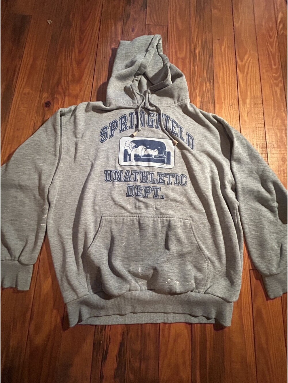 Simpsons Springfield Athletic Dept Hoodie Size L Y2K Homer